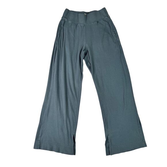Pact Pants - Pact Lounge Pants Blue Ribbed Waist Straight Leg Women’s Small Organic Cotton
